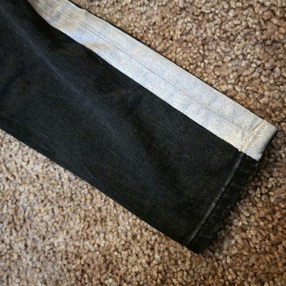 Athleta 'Sculptek Metallic Tuxedo Stripe' Black Jeans - Picture 9 of 12